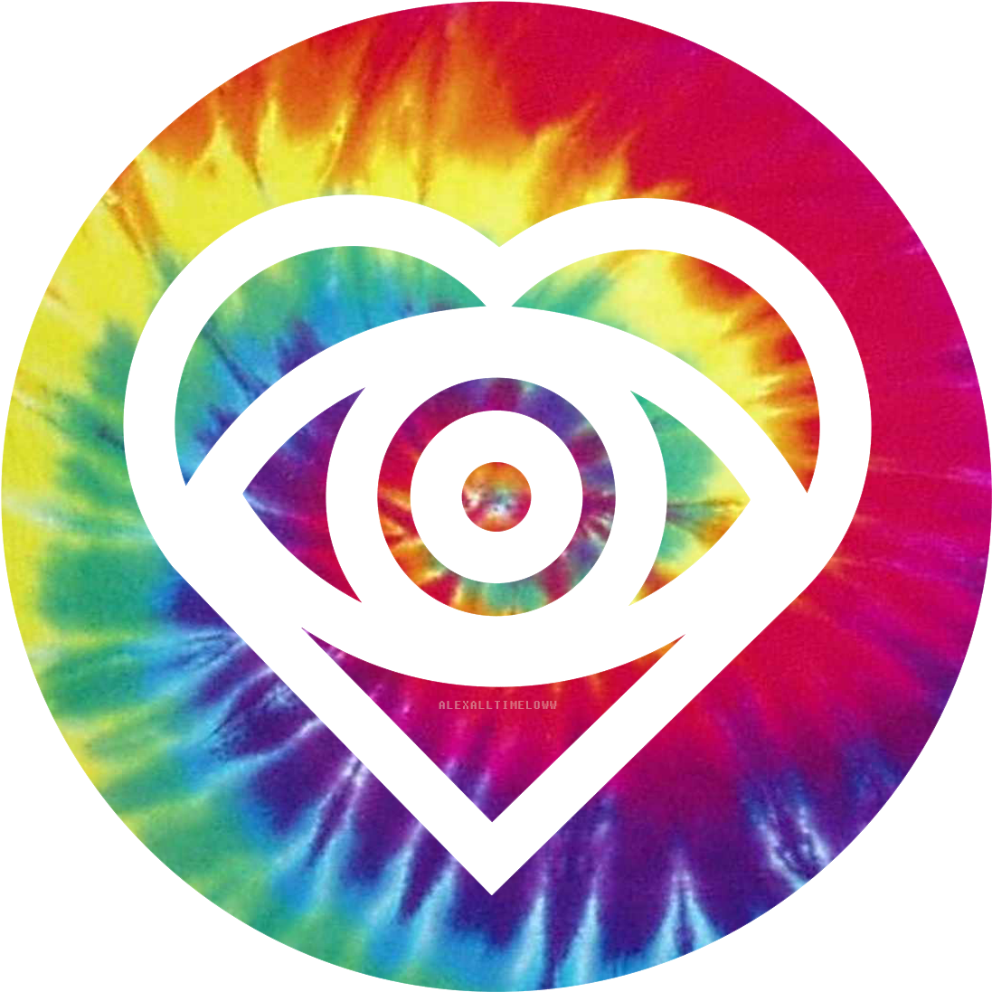 Future Hearts, All Time Low, Tie Dye, Sticker, Tye - All Time Low Future Hearts (1280x1280)