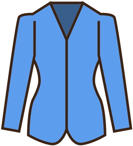 Stroke Blue Blazer Clothing Icon Transparent Png - Stroke Blue Blazer Clothing Icon Transparent Png (512x512)