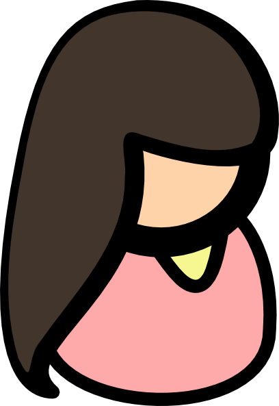 Baby Girl Clip Art At Clker Com Vector Clip Art Online - Girl Symbol (408x593)