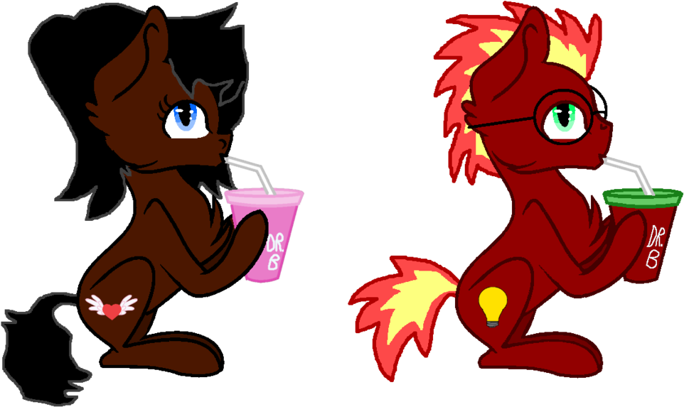 Doctor Bristle And Lovely Mane Drinking Soda By Usa92 - Bristle (1024x577)