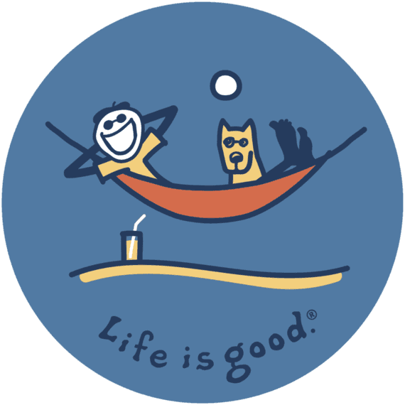 Jake And Rocket Hammock Sticker - Life Is Good Hammock (570x570)