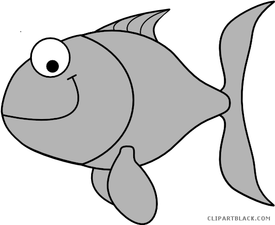 Awesome Fish Animal Free Black White Clipart Images - Goldfish Clip Art (600x446)