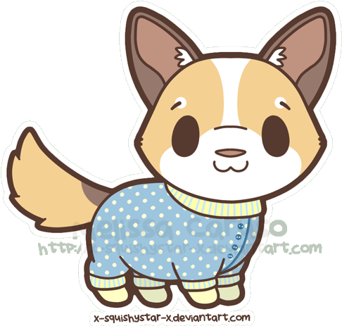 Corgi Clipart Deviantart - Squishy Corgi (500x462)