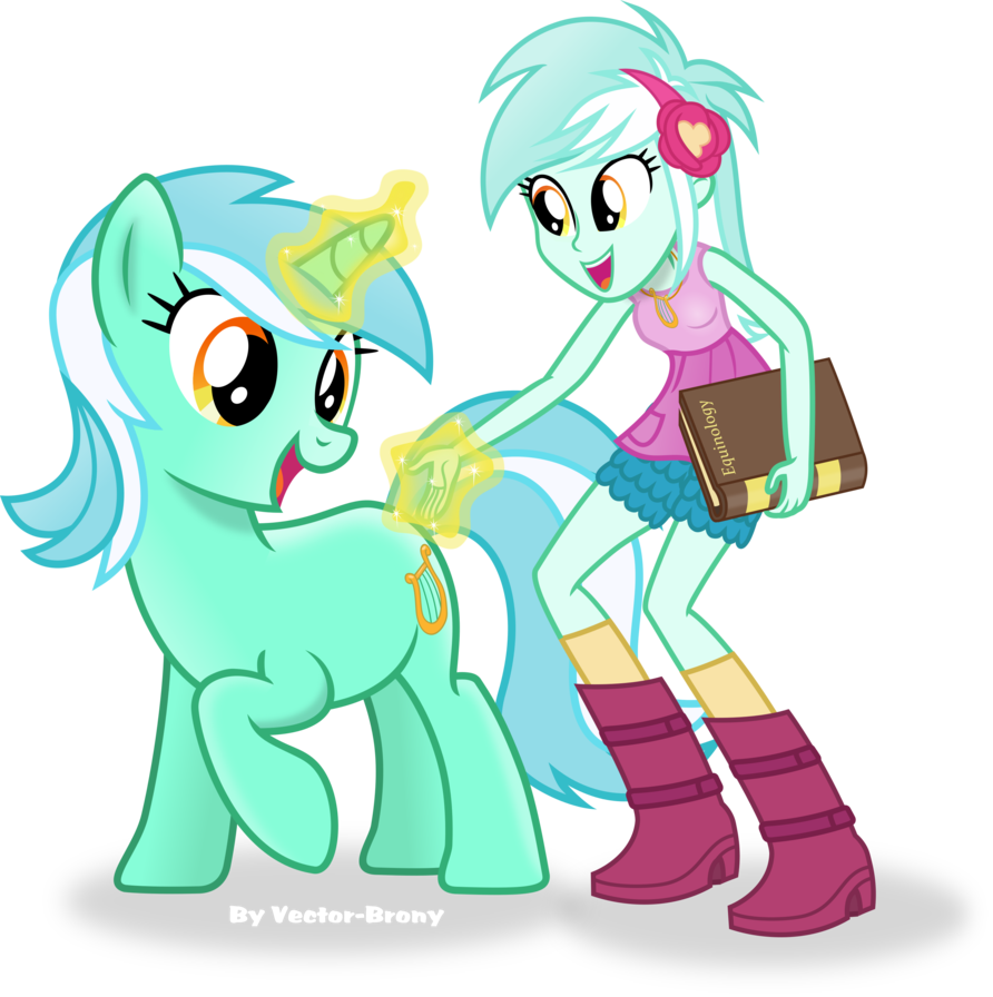 Lyra Meets Lyra By Vector-brony - Lyra Heartstrings Human Obsession (892x896)
