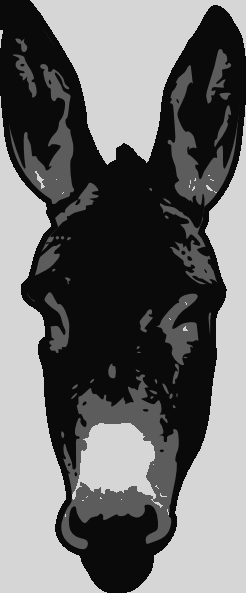 Donkey Silhouette (246x593)