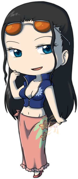 Nico Robin By Sakura-rose12 - One Piece Chibi Nico Robin (400x776)