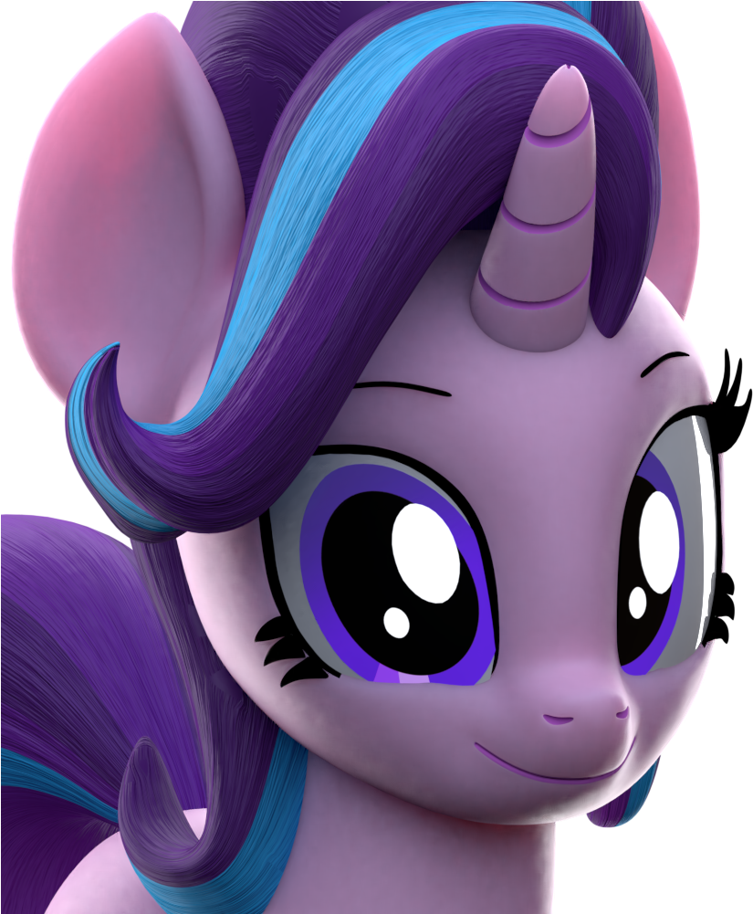 Looking At You, Mare, Pony, Portrait, Safe, Smiling, - Starlight Glimmer Blender (1000x1000)