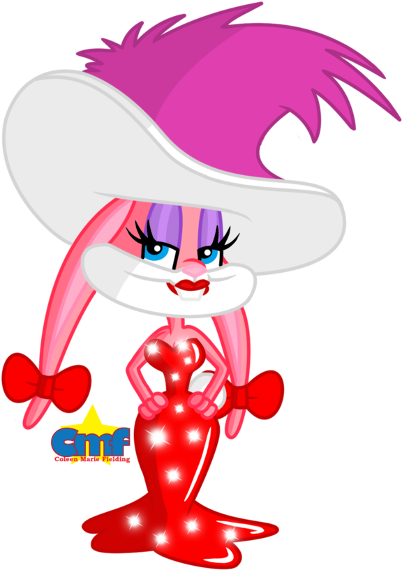 November Tiny Toons Art Jam By Tiny Toon Adventures - Babs Bunny Red Dress (600x829)