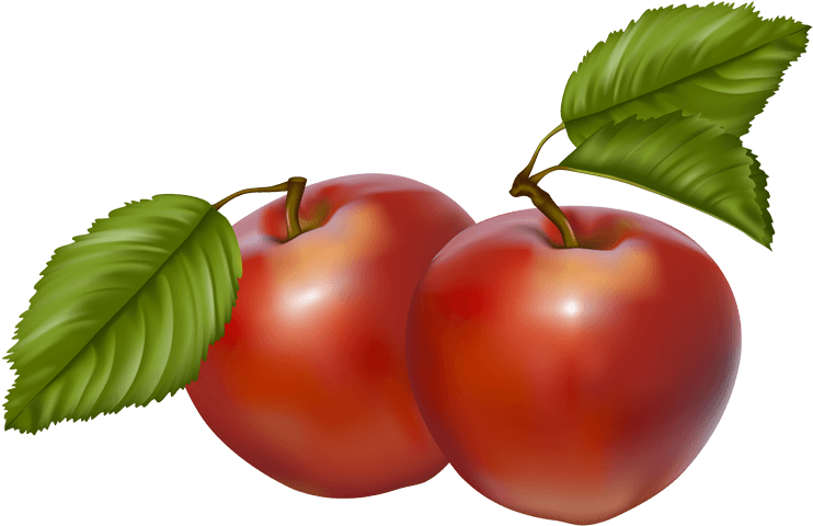 Picking Bag Clipart - Clip Art 2 Apples (750x502)