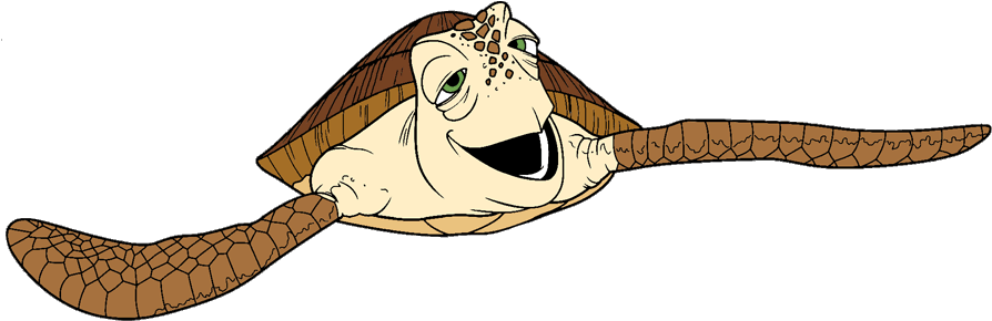 Clipart Finding Dory - Crush Finding Nemo Clipart (900x301)