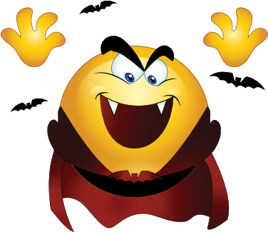 Dracula Smiley Emoticon - Emoji Dracula (512x324)