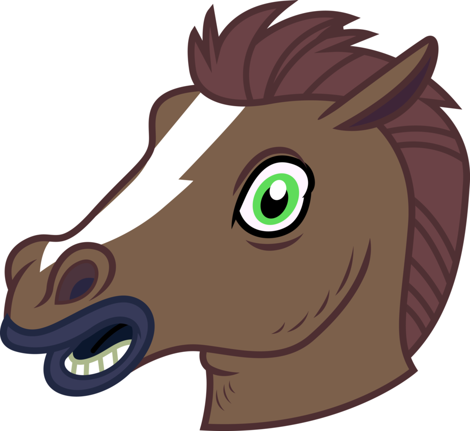 Horse Mask By Paulysentry - Horse Head Mask Vector (934x856)