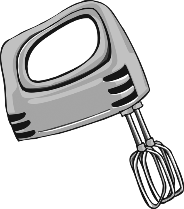 Whisk Clipart Hand Mixer - Electric Hand Mixer Clip Art (640x725)