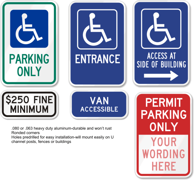 Ada Compliant Handicapped Parking Signs - Ada Parking Signage Requirements (652x606)