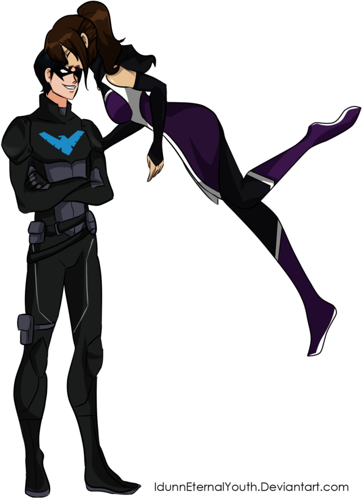 Young Justice Nightwing And Wonder Girl - Cartoon (776x1030)