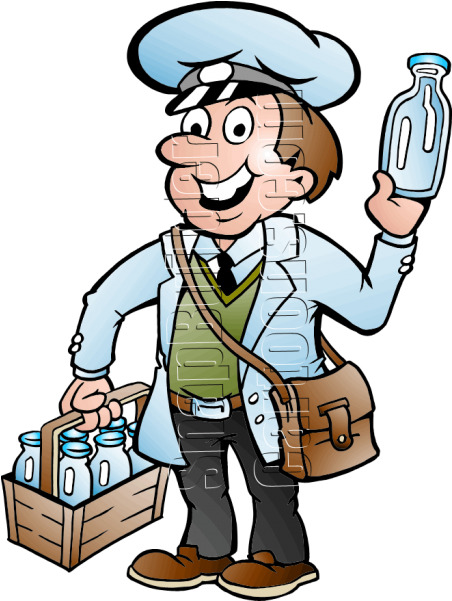 Milkman Coloring Pages Clipart Library - Milk Man Clip Art (600x600)