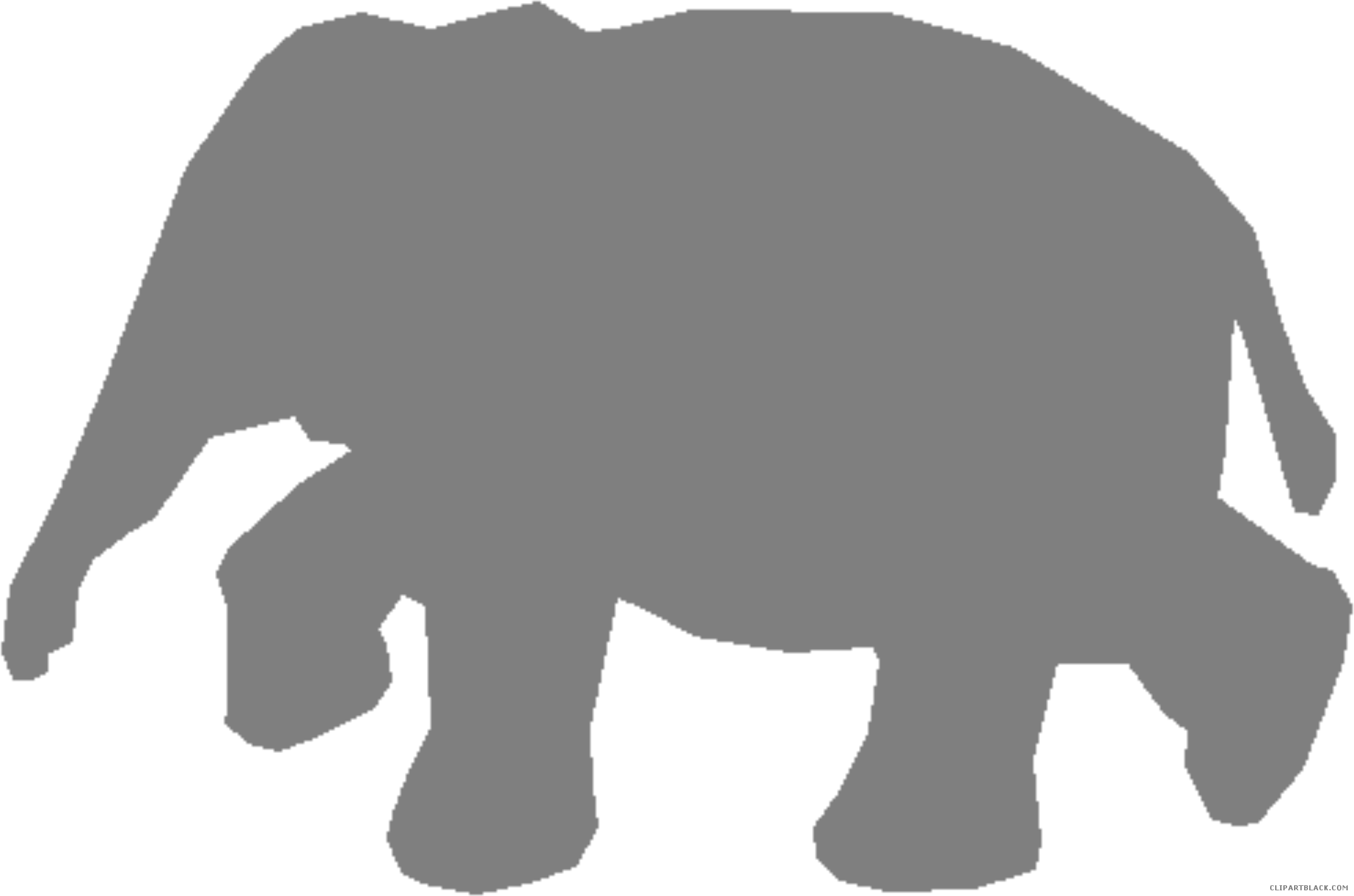 Grey Elephant Animal Free Black White Clipart Images - Asian Elephant (2147x1422)