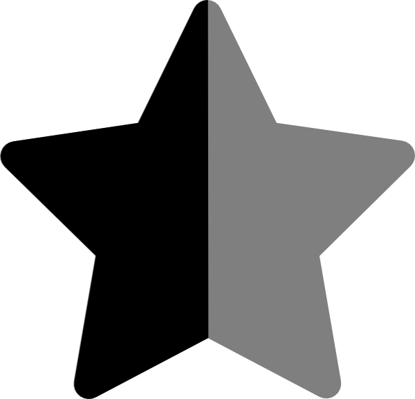 This Free Clip Arts Design Of Star Bkacj And Grey - Hviezda Z Papiera (600x577)