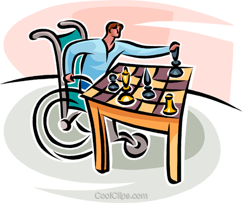Man In A Wheelchair Playing Chess - Man In A Wheelchair Playing Chess (480x402)