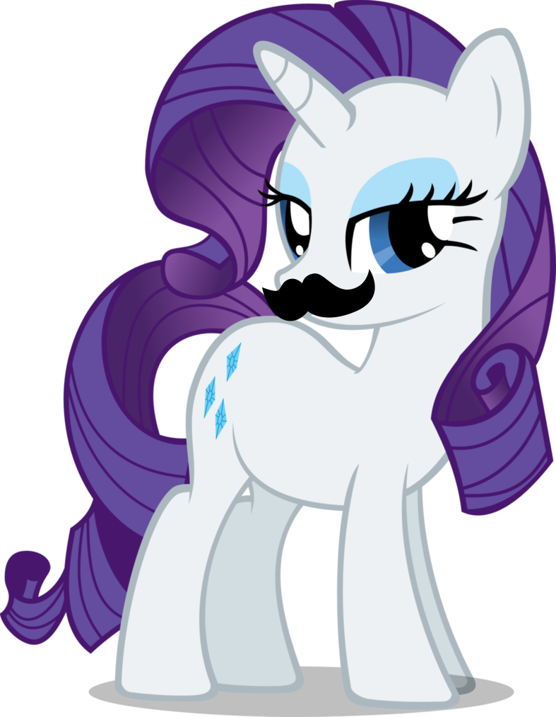 Moustache, Moustache Edit, Rarity, Safe, Simple Background, - Rarity My Little Pony Png (787x1015)