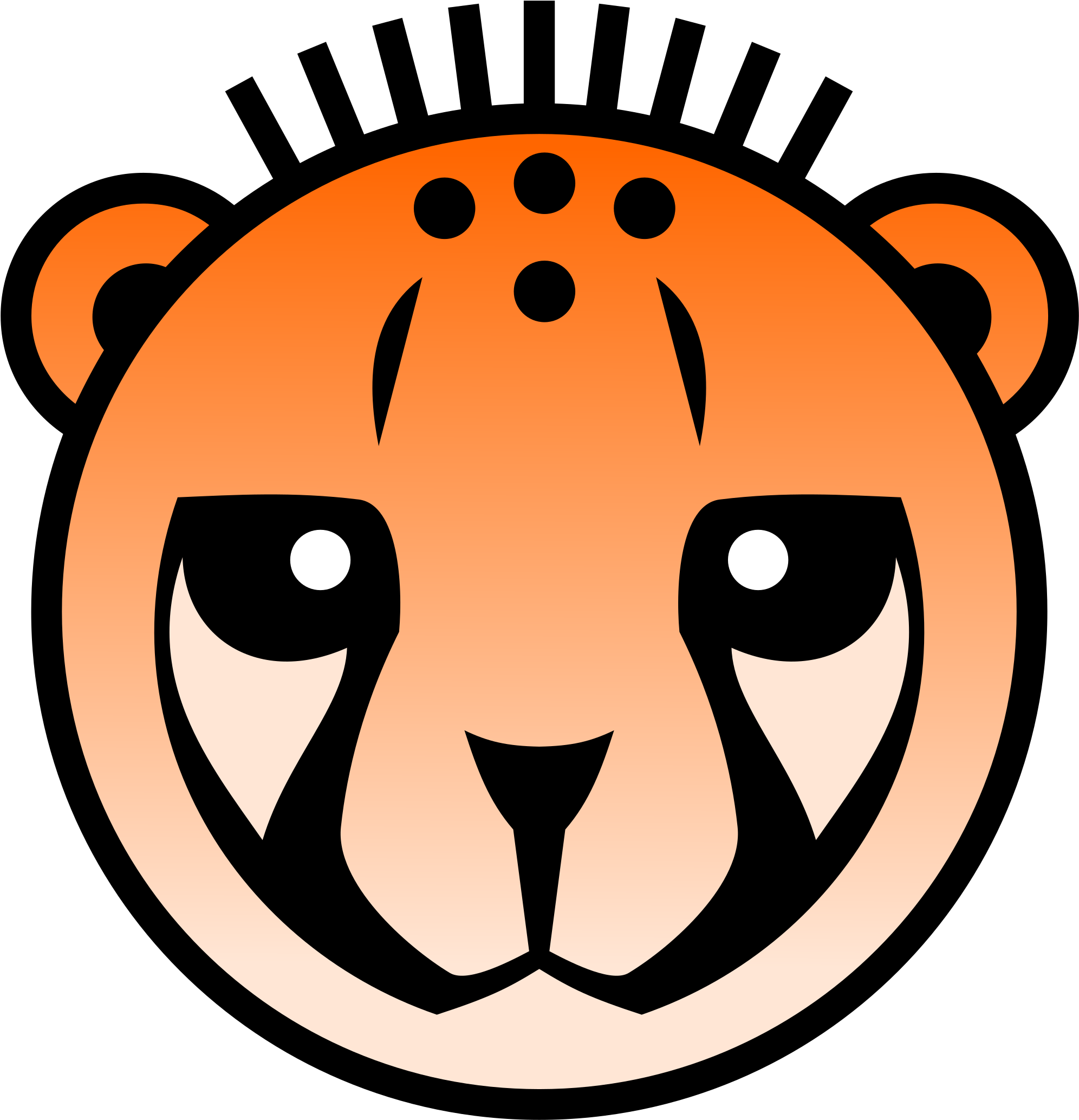 Cheetah 3 Bclipart - Cheetah 3 Bclipart (2325x2400)