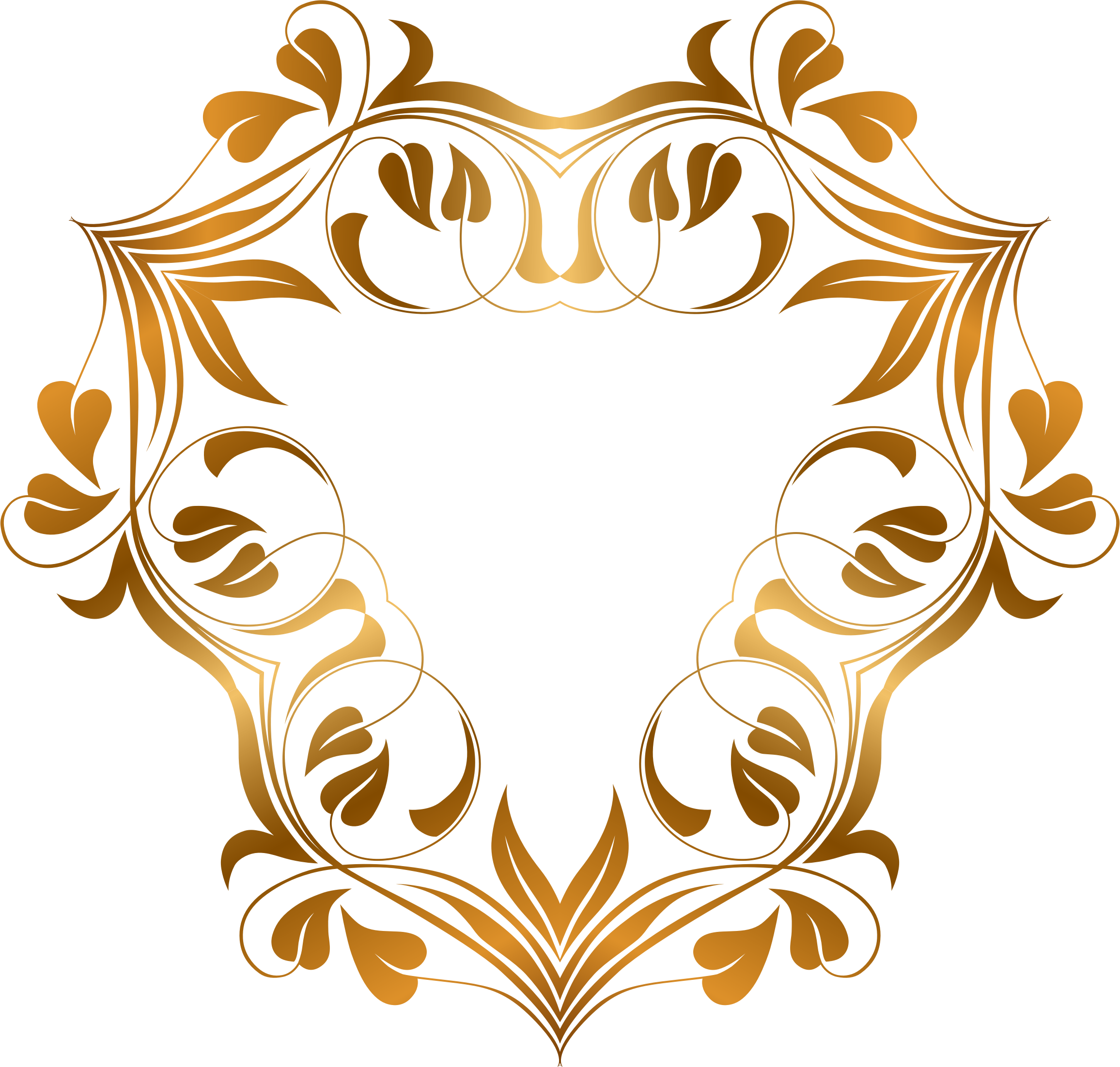 Clipart - Bunga Warna Gold Vector Png (2312x2204)