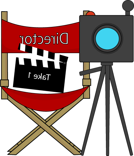 Clipart Of Movie, Director And Camera - Illustration (439x511)