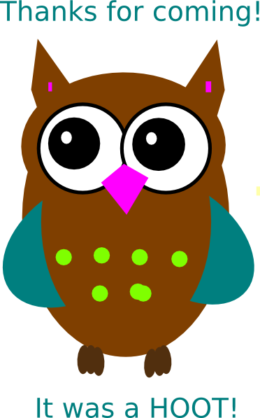 Hoot Clipart Cute Brown Owl - Cartoon Clip Art Owls (372x597)