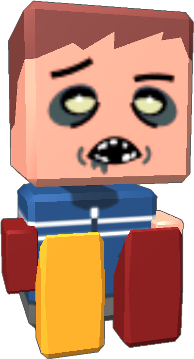 This Zombie Will Chase Blocksters Tagged Hero And Will - Cartoon (768x768)