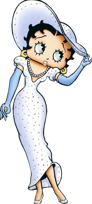 Betty Boop Comments, Graphics And Greetings Codes For - Betty Boop White Dress (300x661)