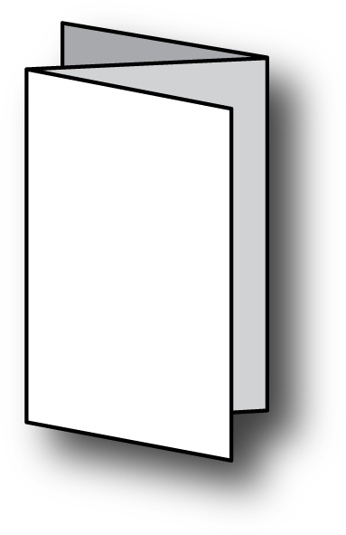 Fold Sample Rack Brochure Clipart - Line Art (396x613)