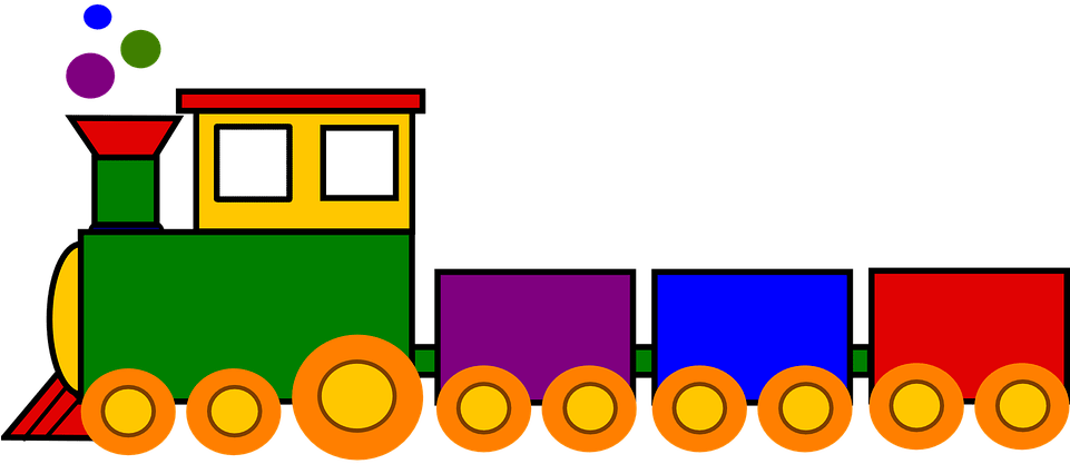 Colorful Train Clipart 6 By Amy - Choo Choo Train Clipart (960x480)