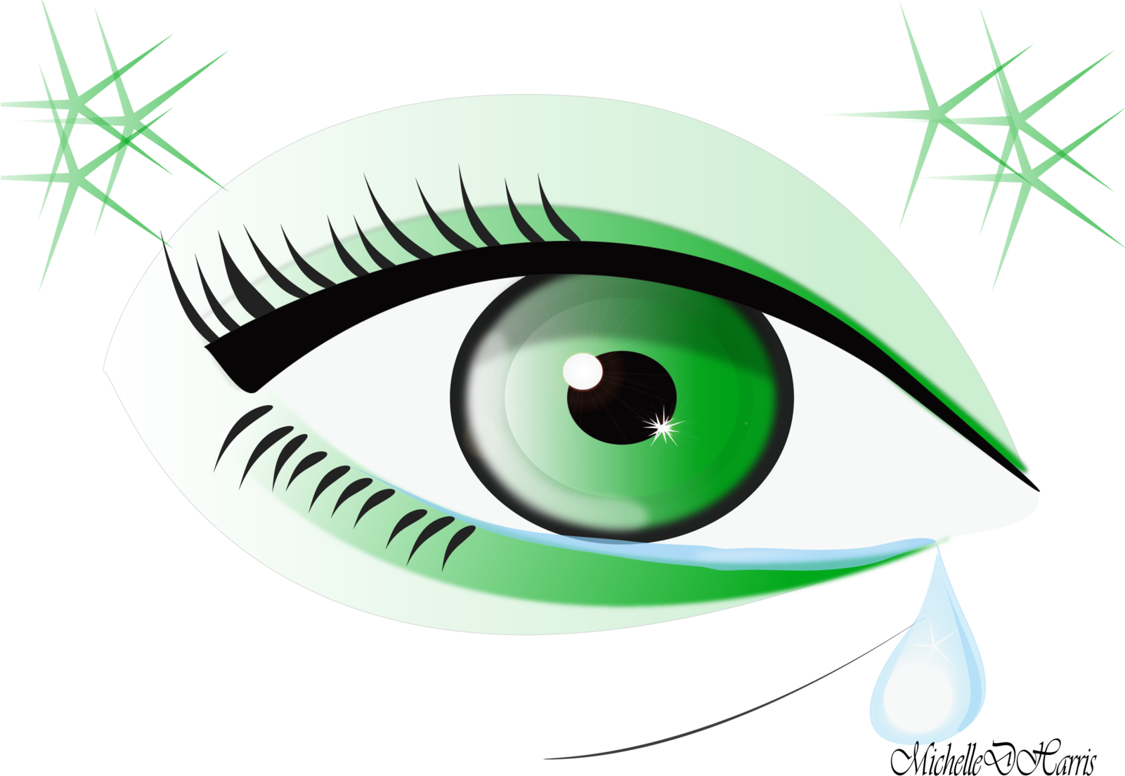 Michelledh 3 0 Crying Eye By Michelledh - Cartoon (1600x1132)