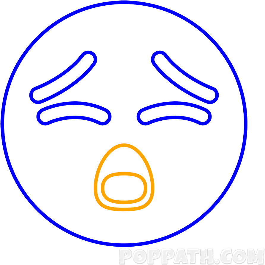 Draw An Egg Like Oval, And Then A Small Horizontal - Emoji (1000x1000)