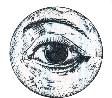 Eyes Drawing Tumblr Transparent For Kids - Transparent Black And White Moon (391x358)