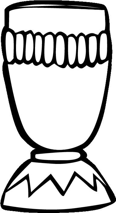 Dibujo Para Colorear - Kwanzaa Clipart Black And White (612x792)