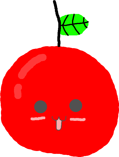 Cute Apple Design By Nerdy-neko - Apple (630x698)