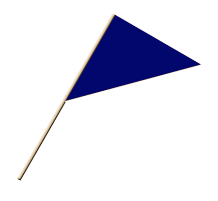 Medical Flag Blue & White Medical Flag Used If Medical - Triangle (450x414)