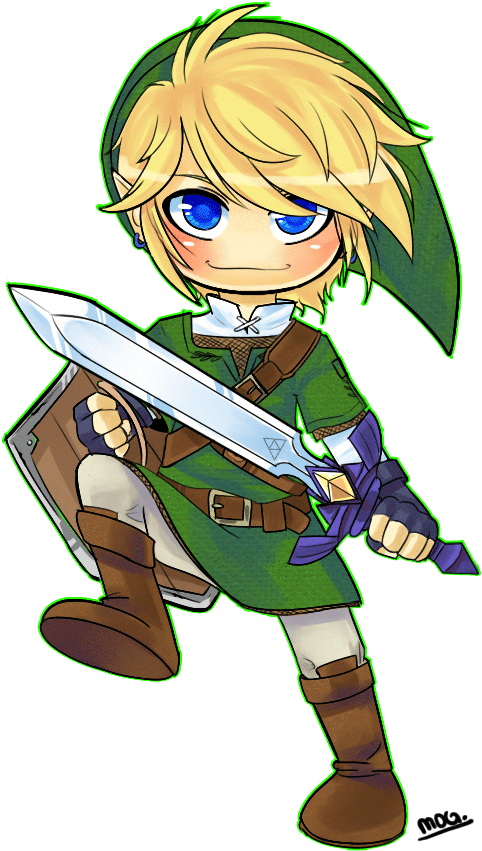 Chibi Link By Chickenoverlord - Link Cute Chibi (606x889)