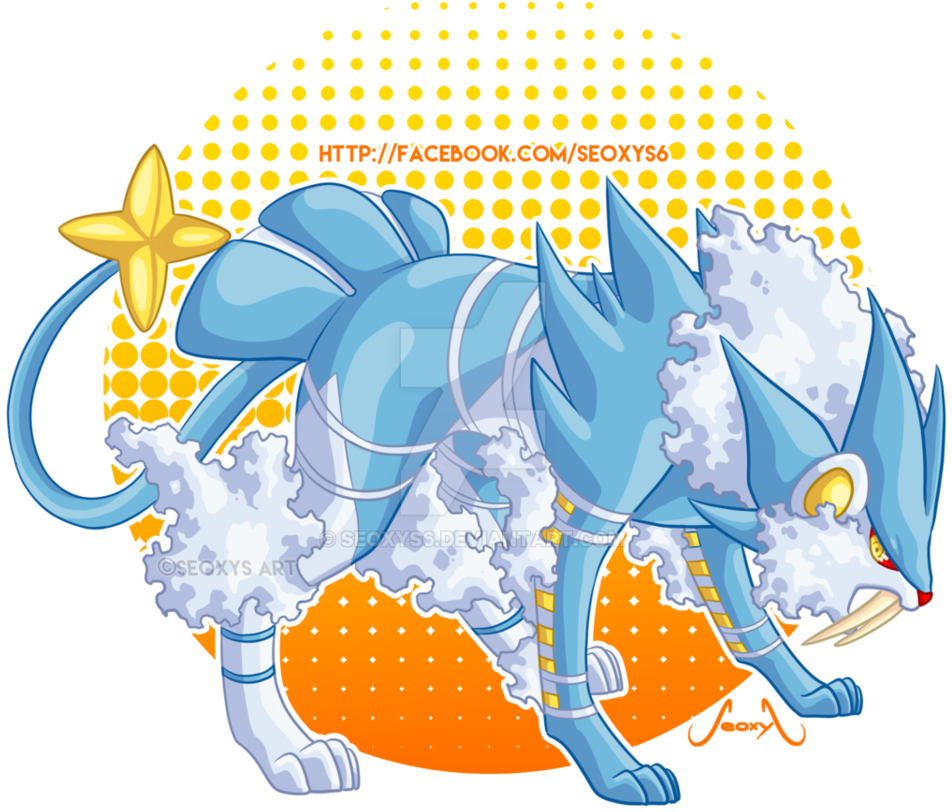 Luxray Walrein Drawn During My Live Stream On Twitch - Walrein Fusion (958x834)