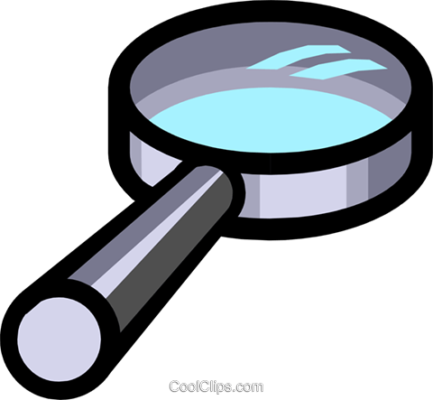 Symbol Of A Magnifying Glass Royalty Free Vector Clip - Dibujos De Instrumentos Opticos (480x443)