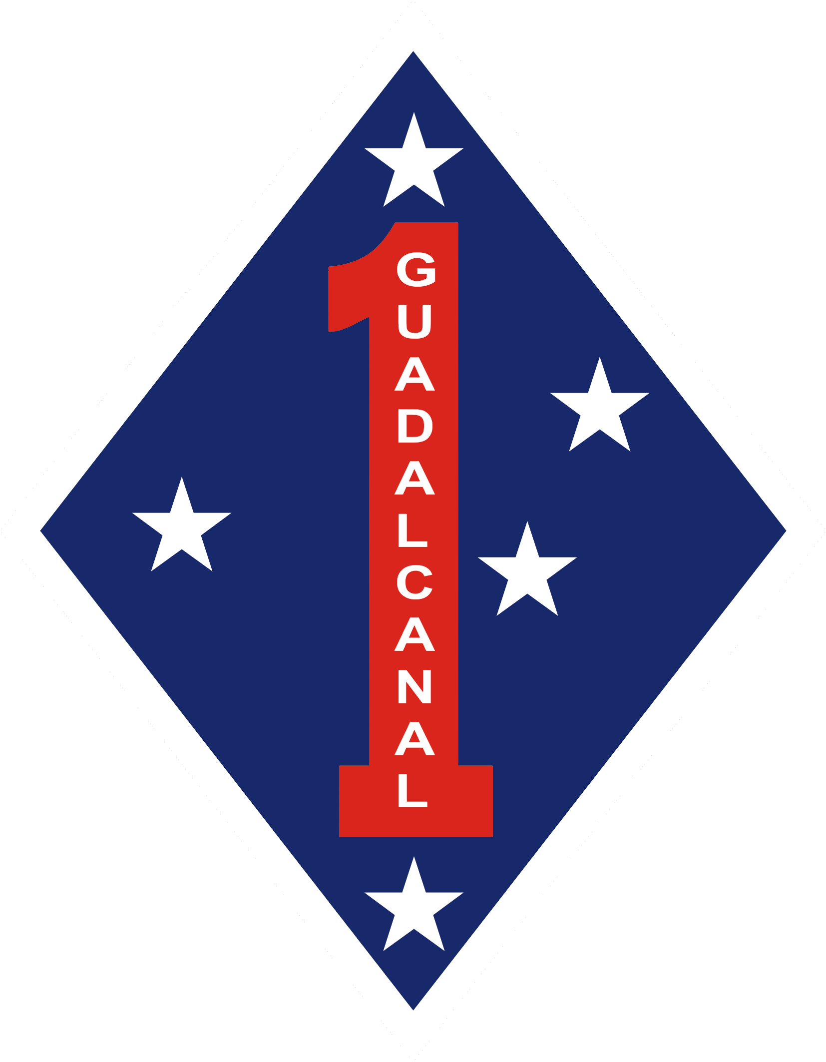 1st Marine Division - 1st Marine Division Blue Diamond (1654x2126)