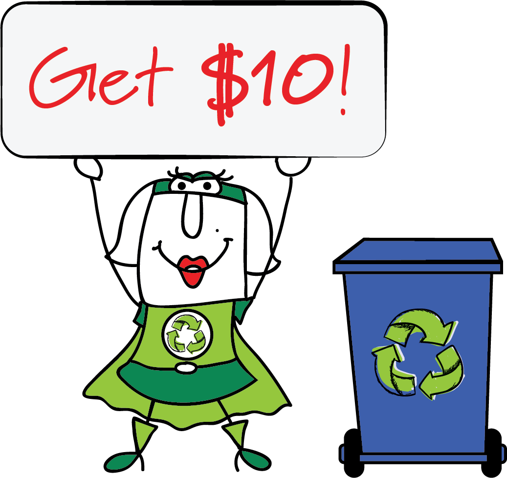 Each New Owner Of A Recycling Cart In Bradford Colony - Sign (1037x979)