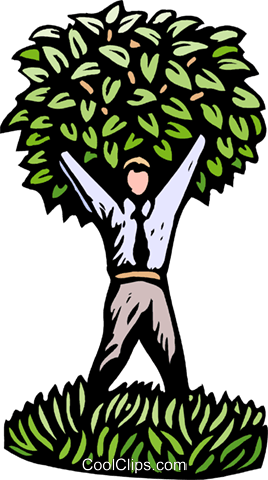 Business Man Tree Royalty Free Vector Clip Art Illustration - Pedro Urdemales Cuentos (268x480)