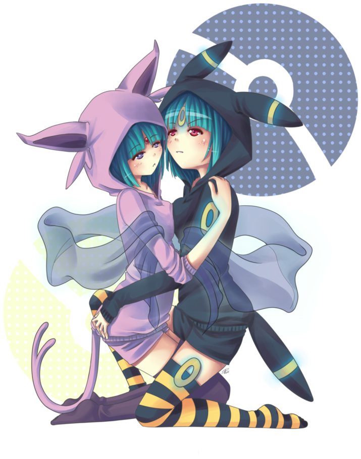 Night An Day By Angelnablackrobe - Pokemon Anime Eevee Yuri (834x959)