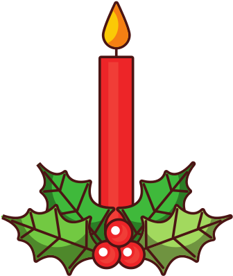 Christmas Candle Holly Berry Decoration Natural - Glass (550x550)