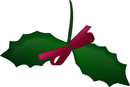 Christmas, Holly, Xmas, Ribbon - ภาพ คริสต์มาส Png (507x340)