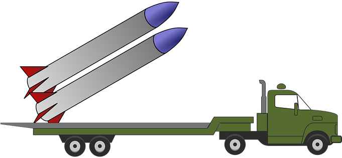Army Military Missile Tow Truck War Milita - Nuclear North Korea Transparents (680x340)