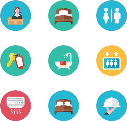 Services Icon Vector Png Hotel Icons - Iconos Servicios Hoteleros Png (600x564)