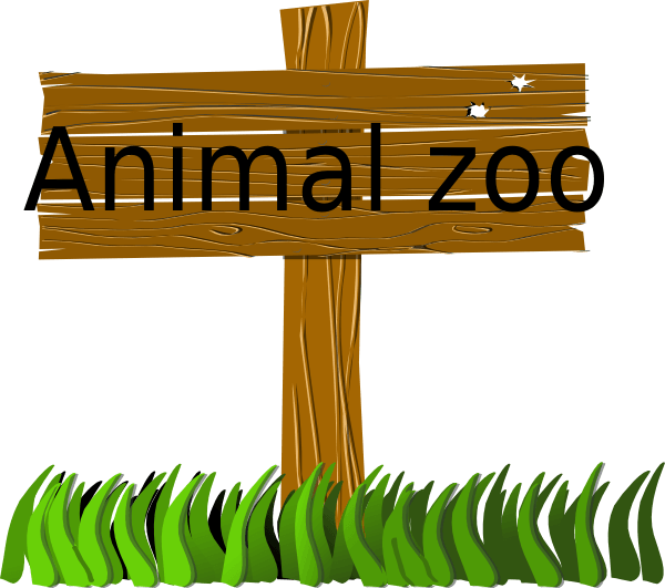 Sea Animals Clipart - Zoo Sign Clip Art (600x531)